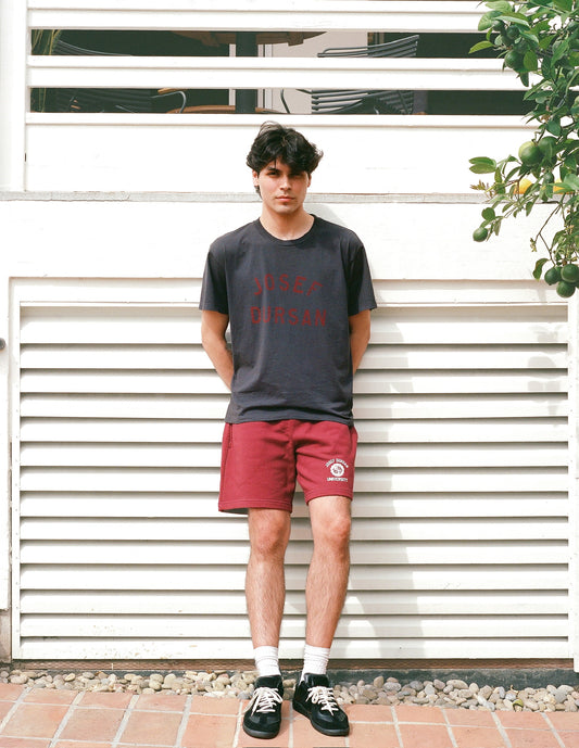 University Sweat Short Cabernet